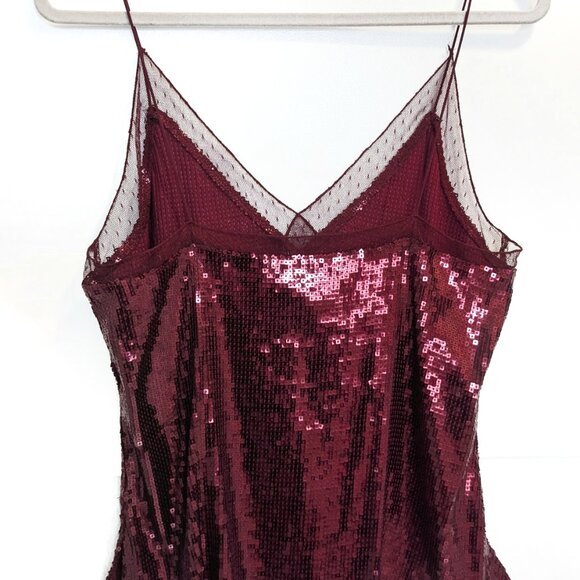 Free People - Intimately FP maroon lace-trim sequin cami - Picture 5 of 7